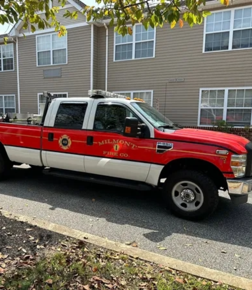 A pick up truck in the Milmont Fire Company's apparatus